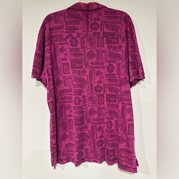 Tommy Bahama Mens tiki Hawaiian Lido Beach Club Golf Polo Shirt Magenta XL - Picture 2 of 5